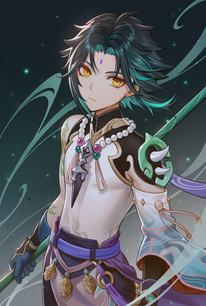 This is a pixiv picture whose title is 魈.
