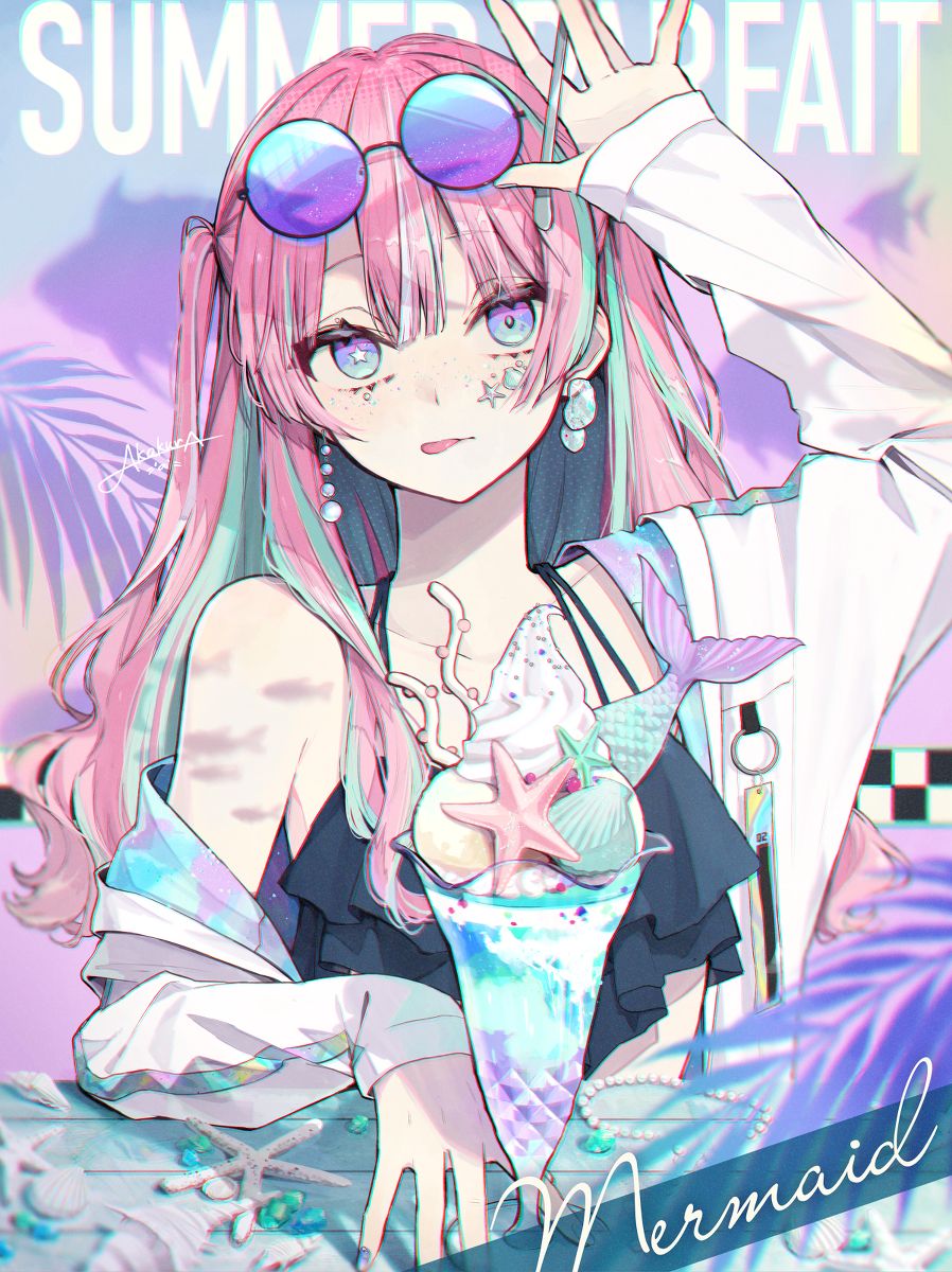 This is a pixiv picture whose title is 【夏パフェ】Mermaid.