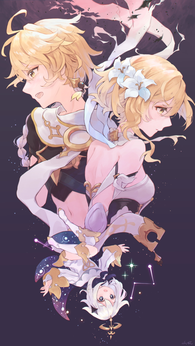This is a pixiv picture whose title is 星と深淵.