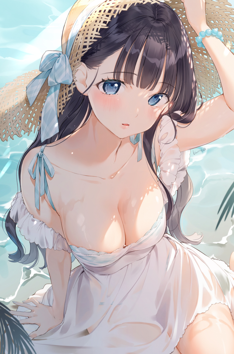 This is a pixiv picture whose title is 彼女と夏納め.