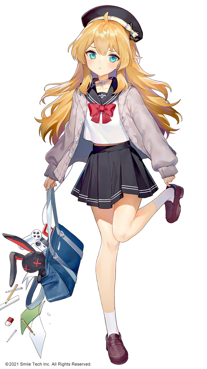 This is a pixiv picture whose title is 制服アンジェリーナちゃん.