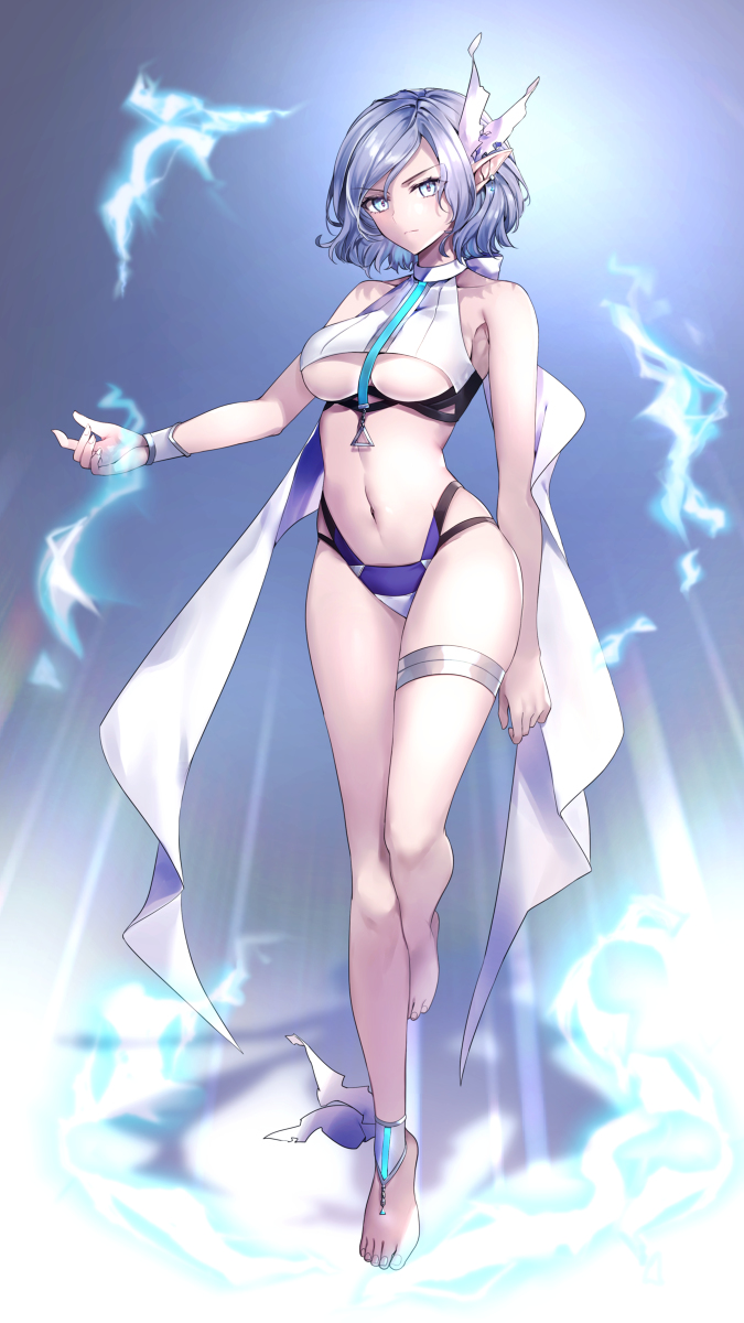 This is a pixiv picture whose title is 水着エウドラ.