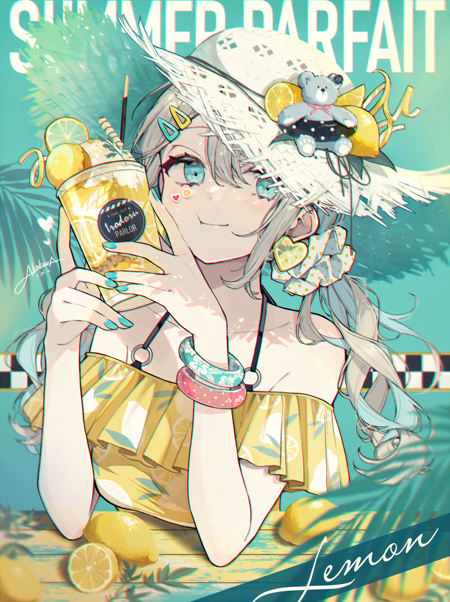 This is a pixiv picture whose title is 【夏パフェ】Lemon.
