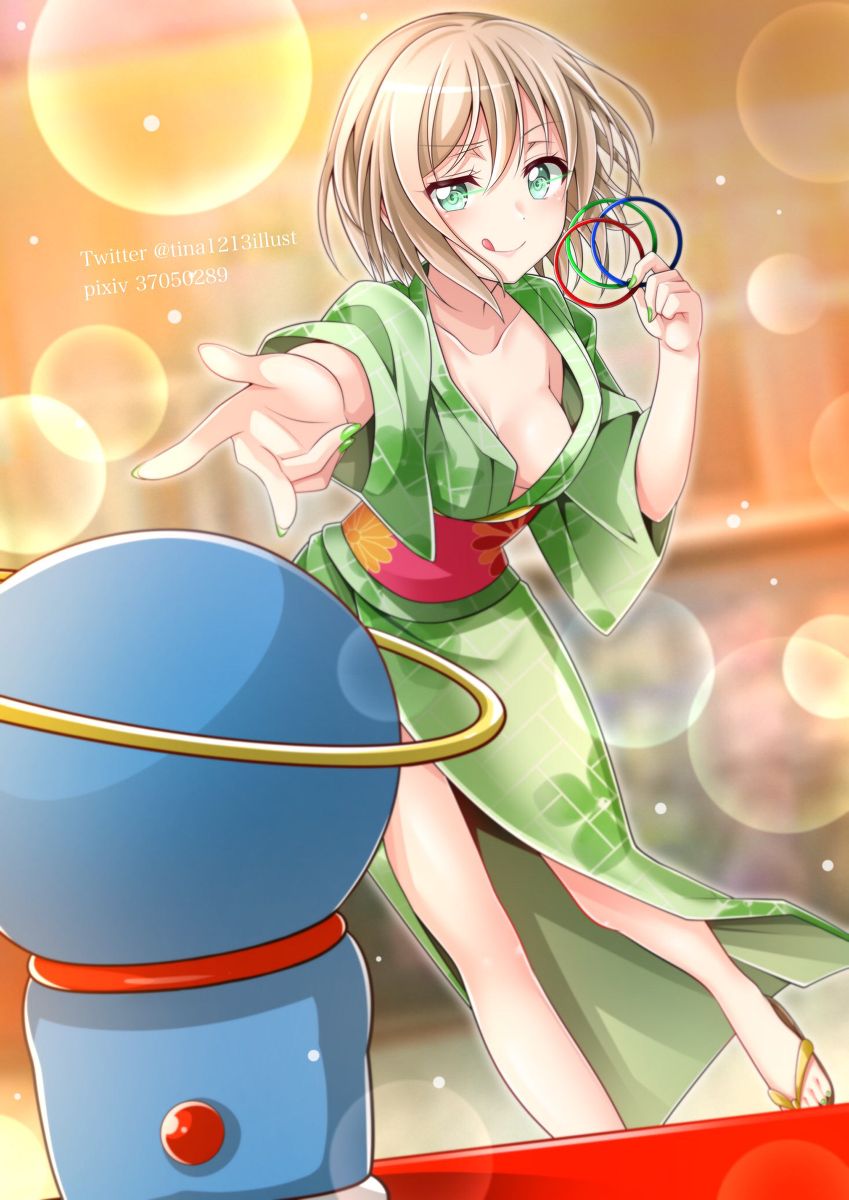 This is a pixiv picture whose title is バンドリ 青葉モカ 夏祭り.