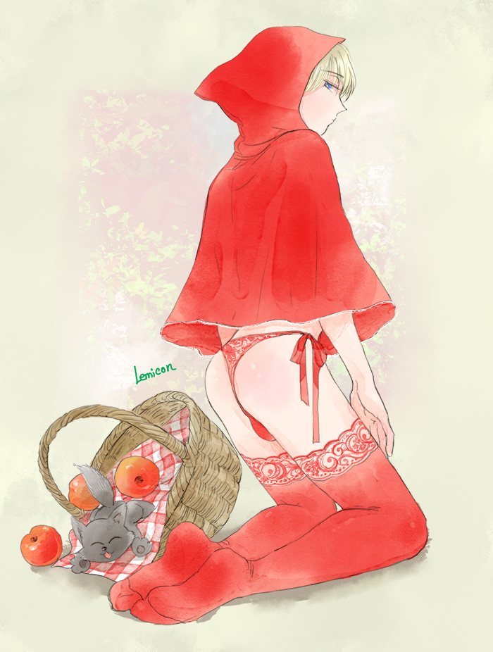 This is a pixiv picture whose title is 赤ずきんちゃん🍎♂.