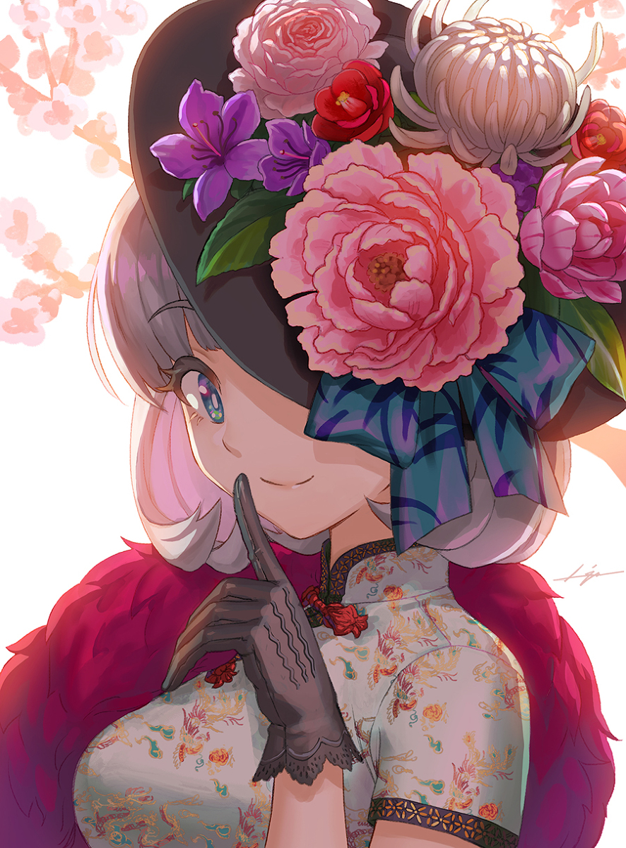 This is a pixiv picture whose title is 上海花.