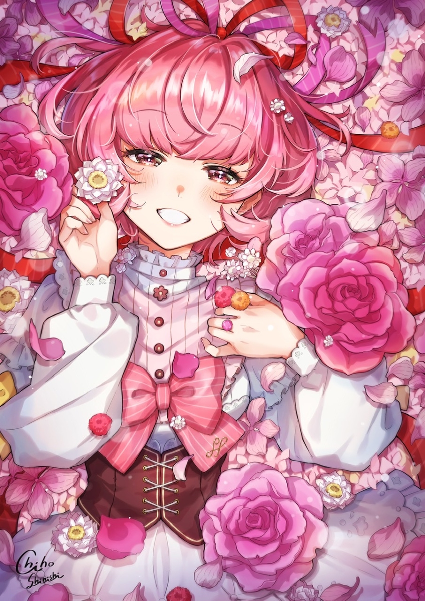 This is a pixiv picture whose title is 🌹🌸🌷.