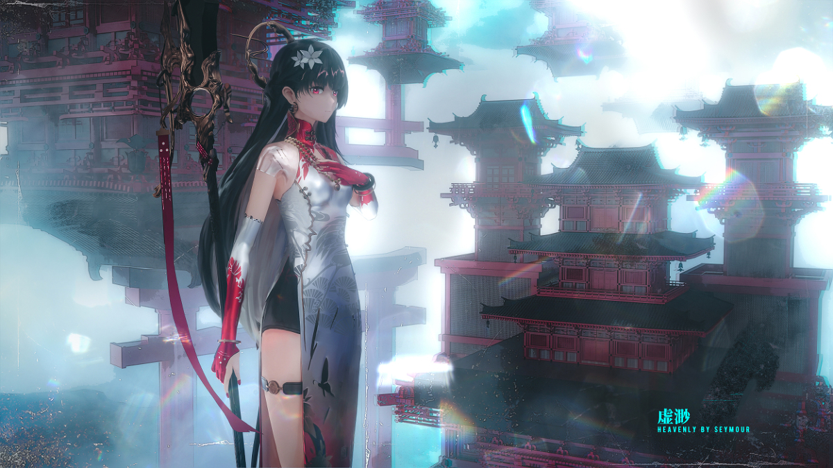 This is a pixiv picture whose title is 曲· 虚渺 Misty.