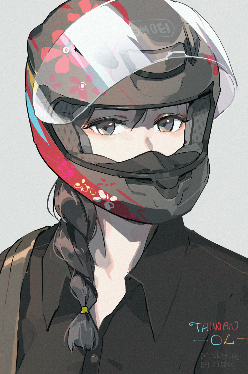 This is a pixiv picture whose title is 全罩 (フルフェイスヘルメット).