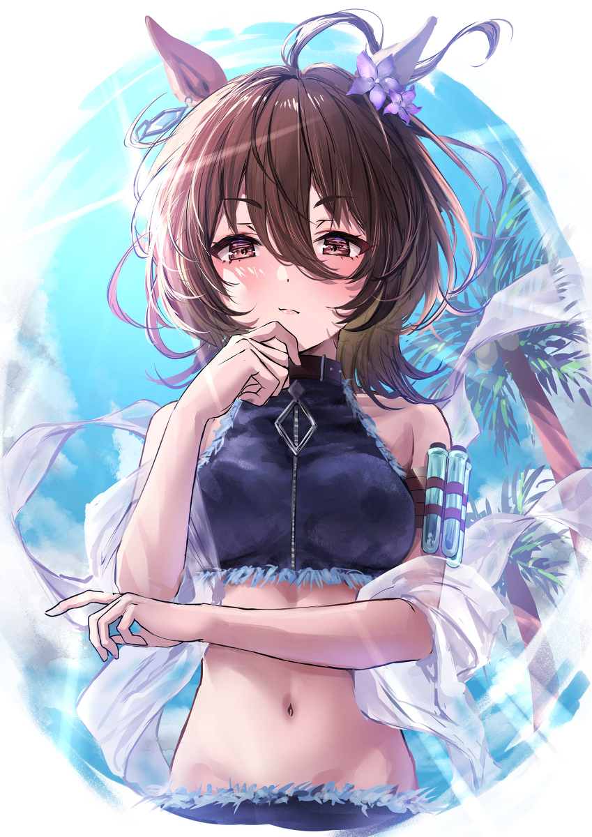 This is a pixiv picture whose title is 水着アグネスタキオン.