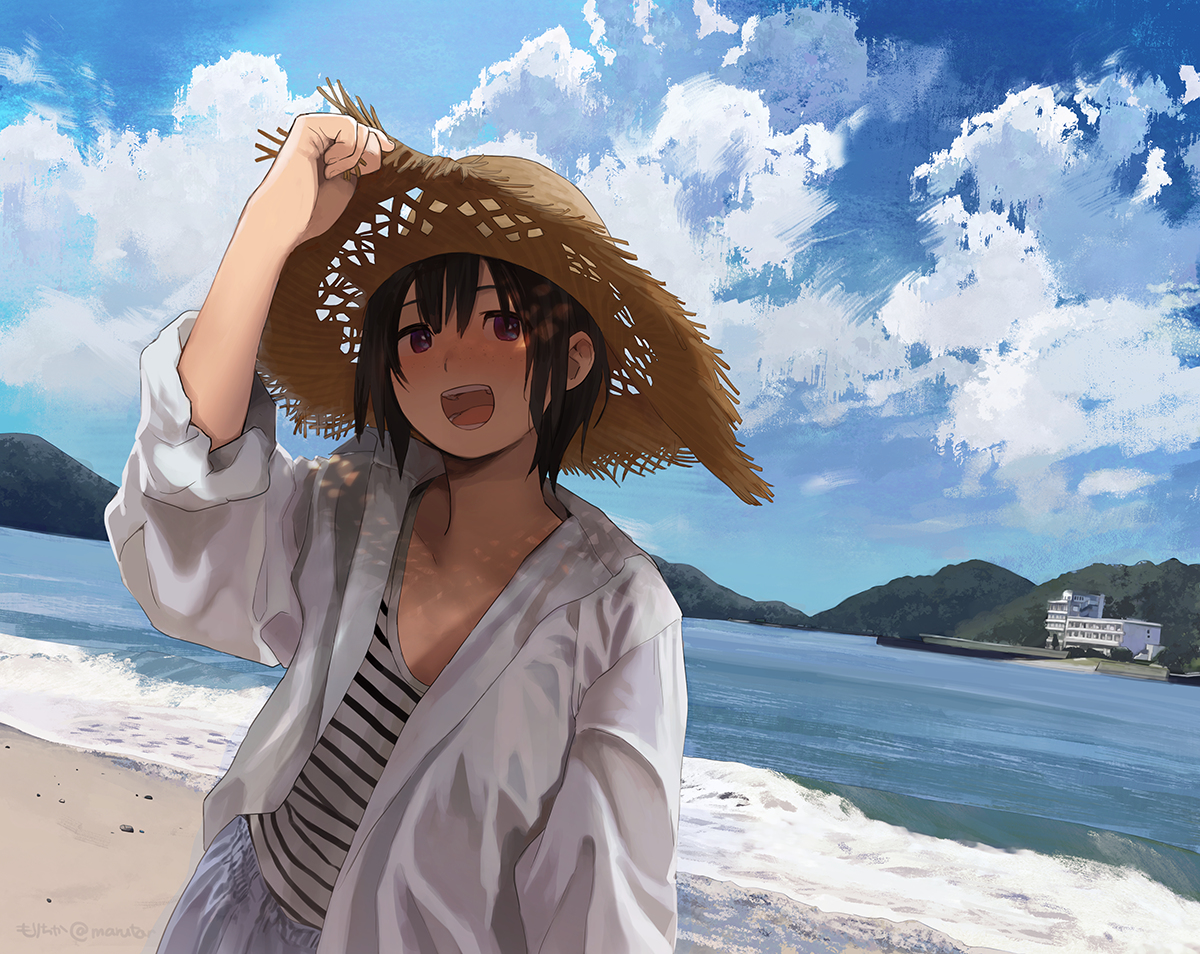 This is a pixiv picture whose title is 夏休み、田舎に帰ったときだけ会う友達.