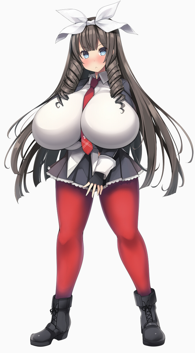 This is a pixiv picture whose title is Skebお題 爆乳フロントライン立ち絵.