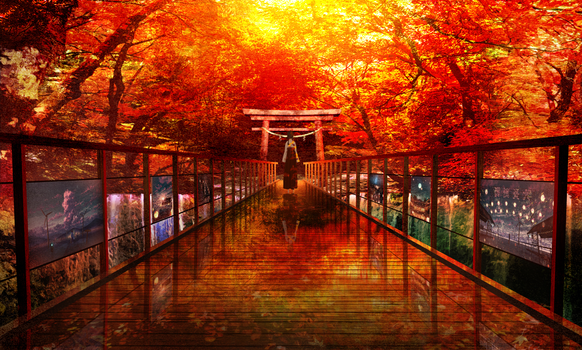 This is a pixiv picture whose title is 大炎刻街「残橋」.