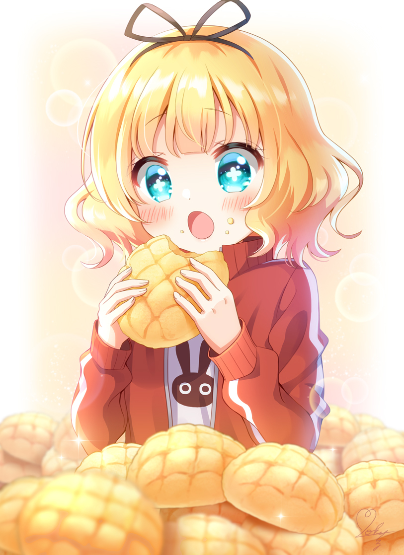 This is a pixiv picture whose title is メロンパンに囲まれるシャロちゃん.