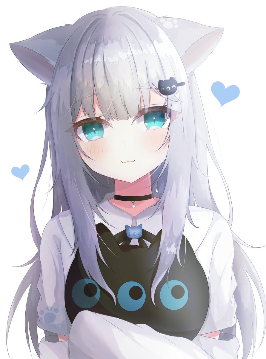 This is a pixiv picture whose title is nya💙.