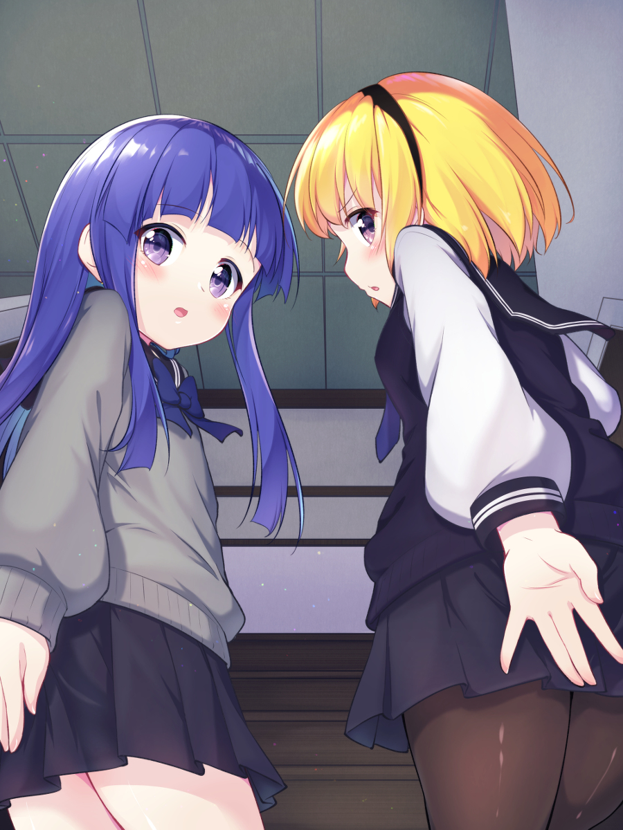 This is a pixiv picture whose title is 見てないと言い張る図.