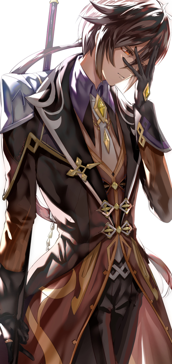 This is a pixiv picture whose title is 鍾離.