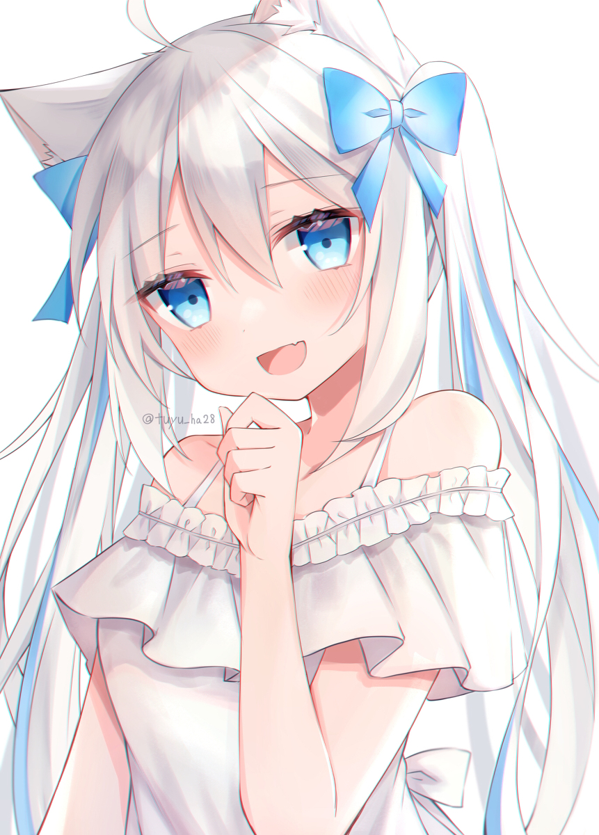 This is a pixiv picture whose title is 🤍💙.