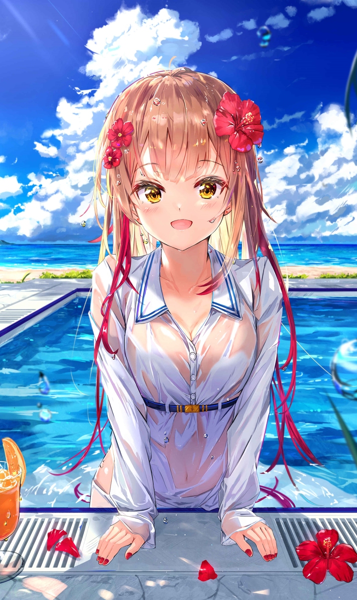 This is a pixiv picture whose title is プール日和.
