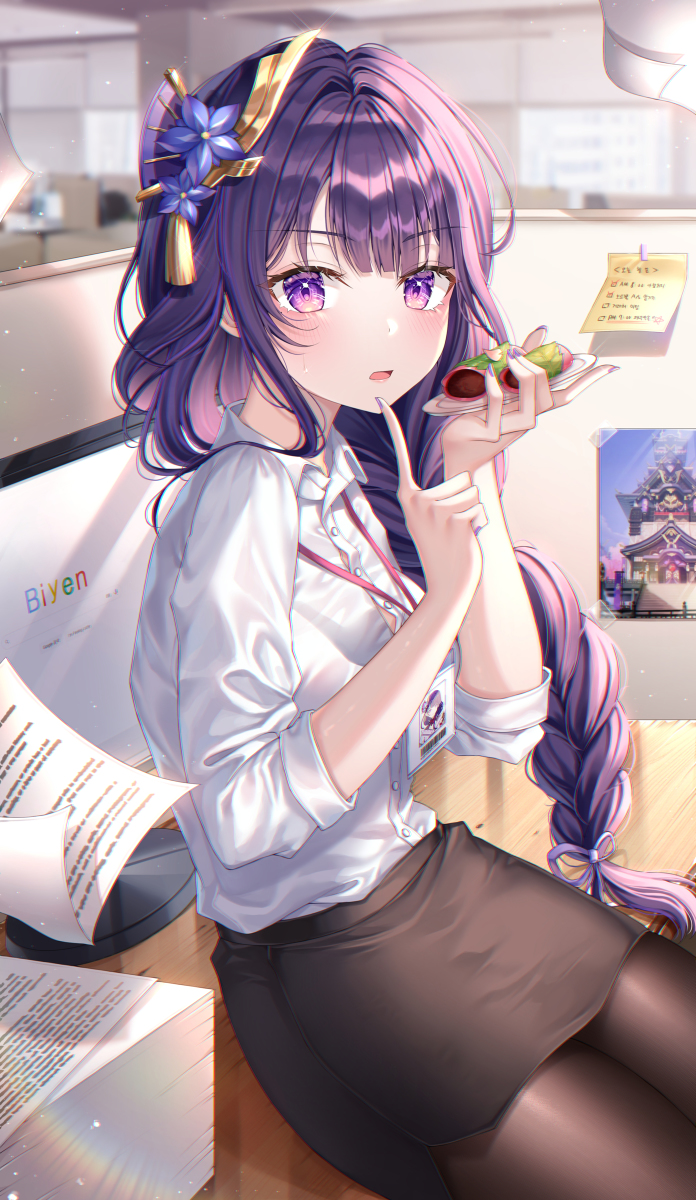 This is a pixiv picture whose title is OL 雷電将軍.