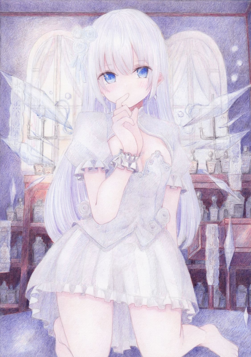 This is a pixiv picture whose title is 氷の少女.