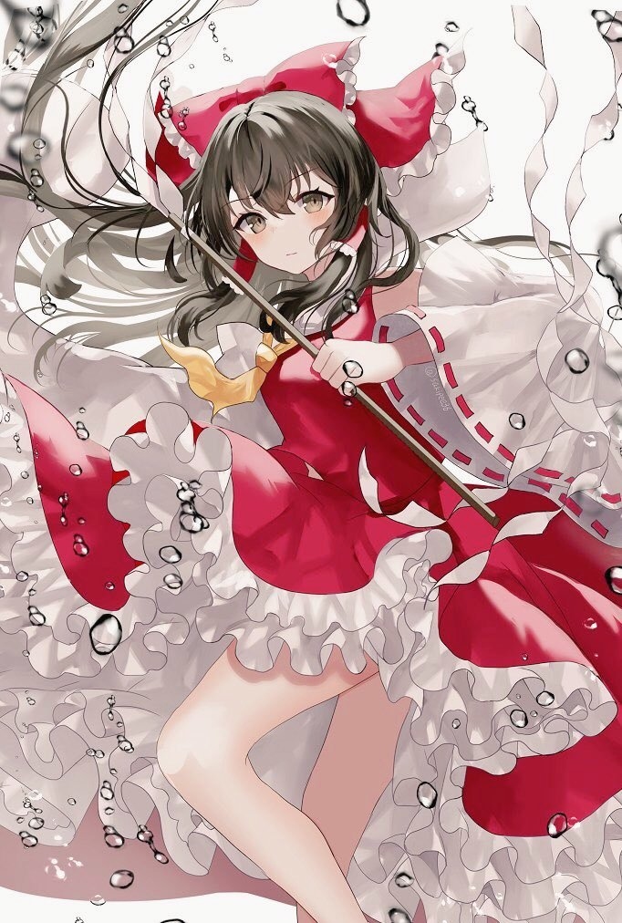 This is a pixiv picture whose title is 霊夢.