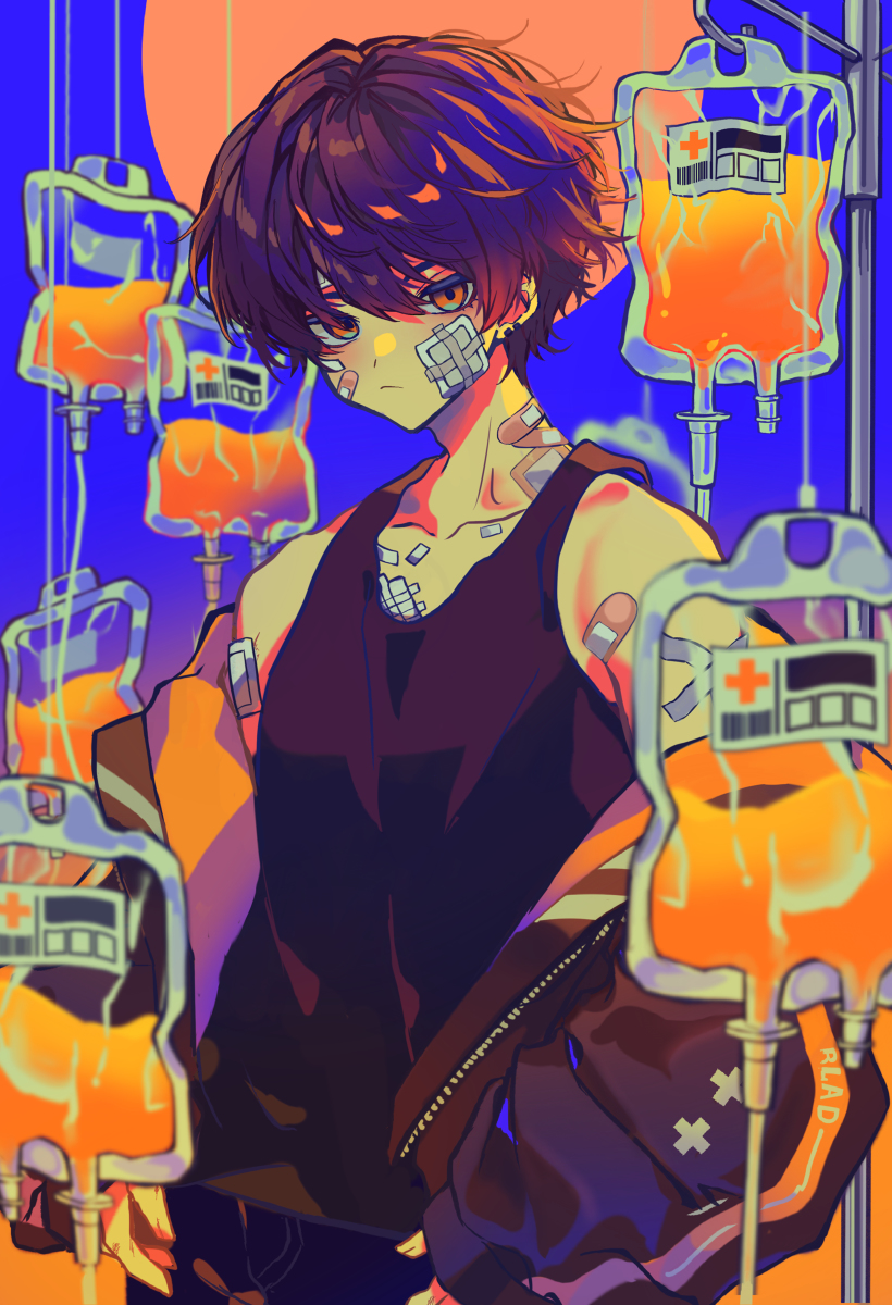 This is a pixiv picture whose title is 不良少年.
