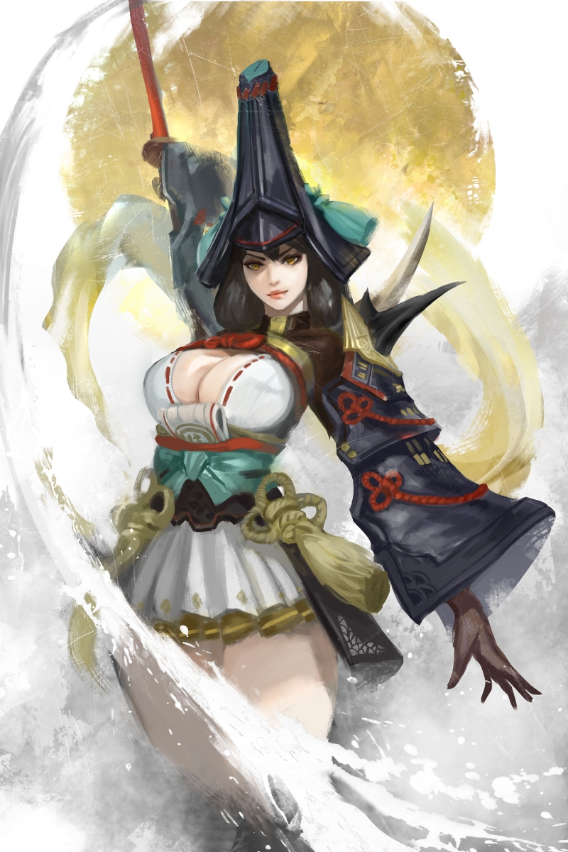 This is a pixiv picture whose title is 妖刀姫.