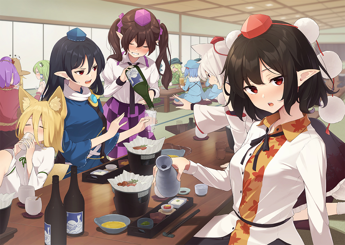 This is a pixiv picture whose title is 2022年度　「文々。新聞友の会カレンダー12月」.