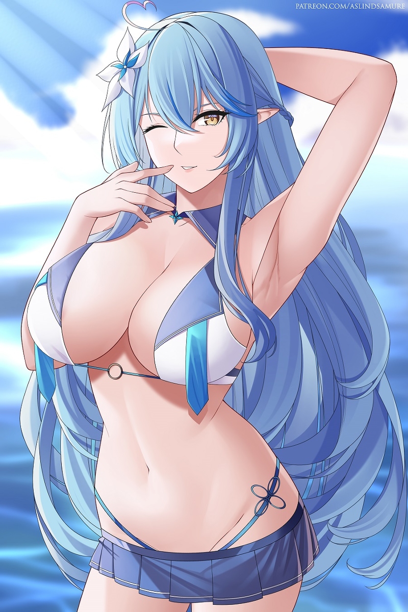 This is a pixiv picture whose title is Yukihana Lamy - Commission.
