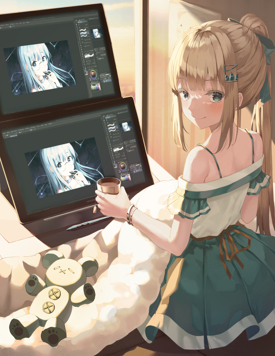 This is a pixiv picture whose title is 夕暮れ.