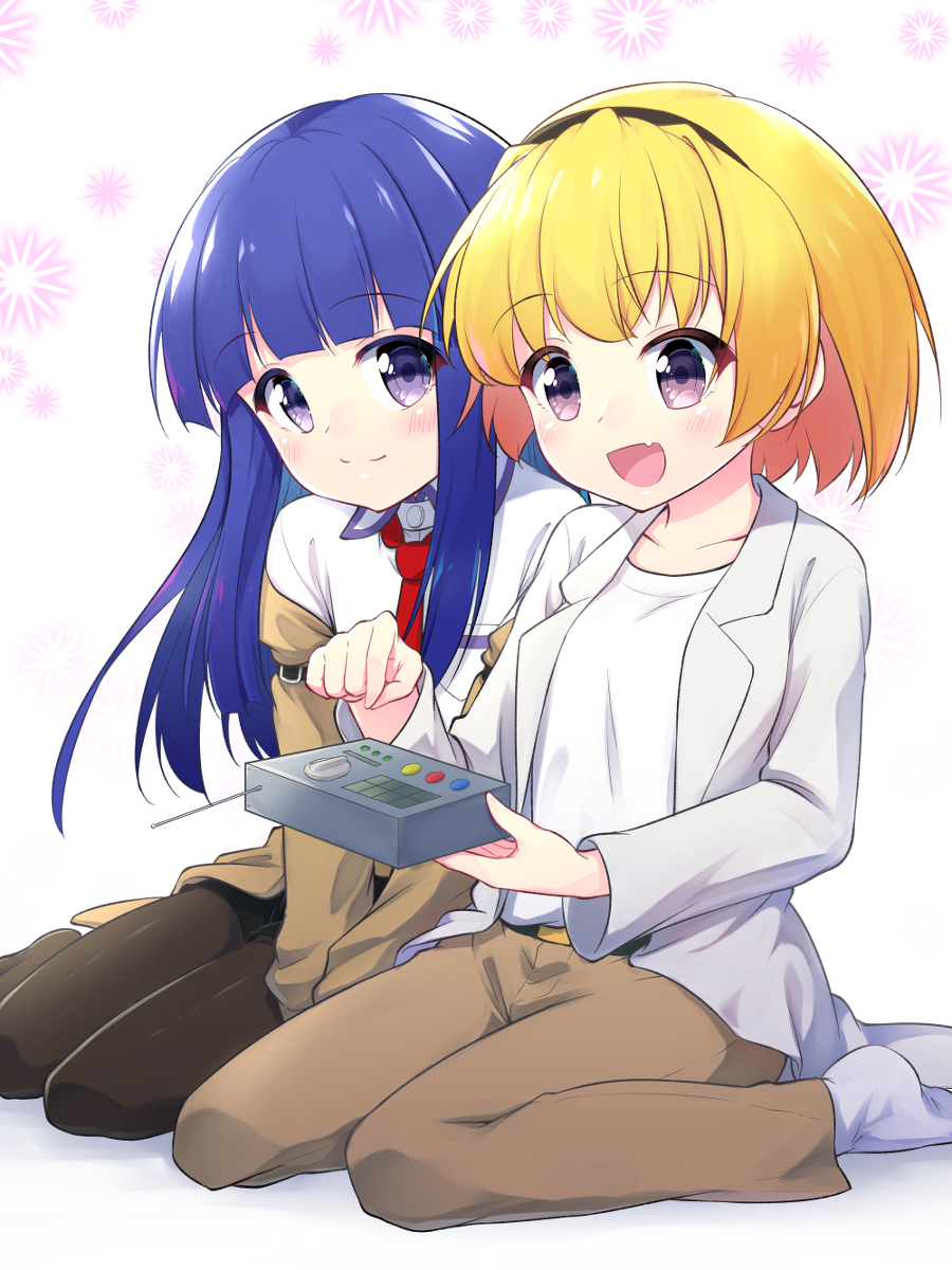 This is a pixiv picture whose title is 北条院沙都子と助手.