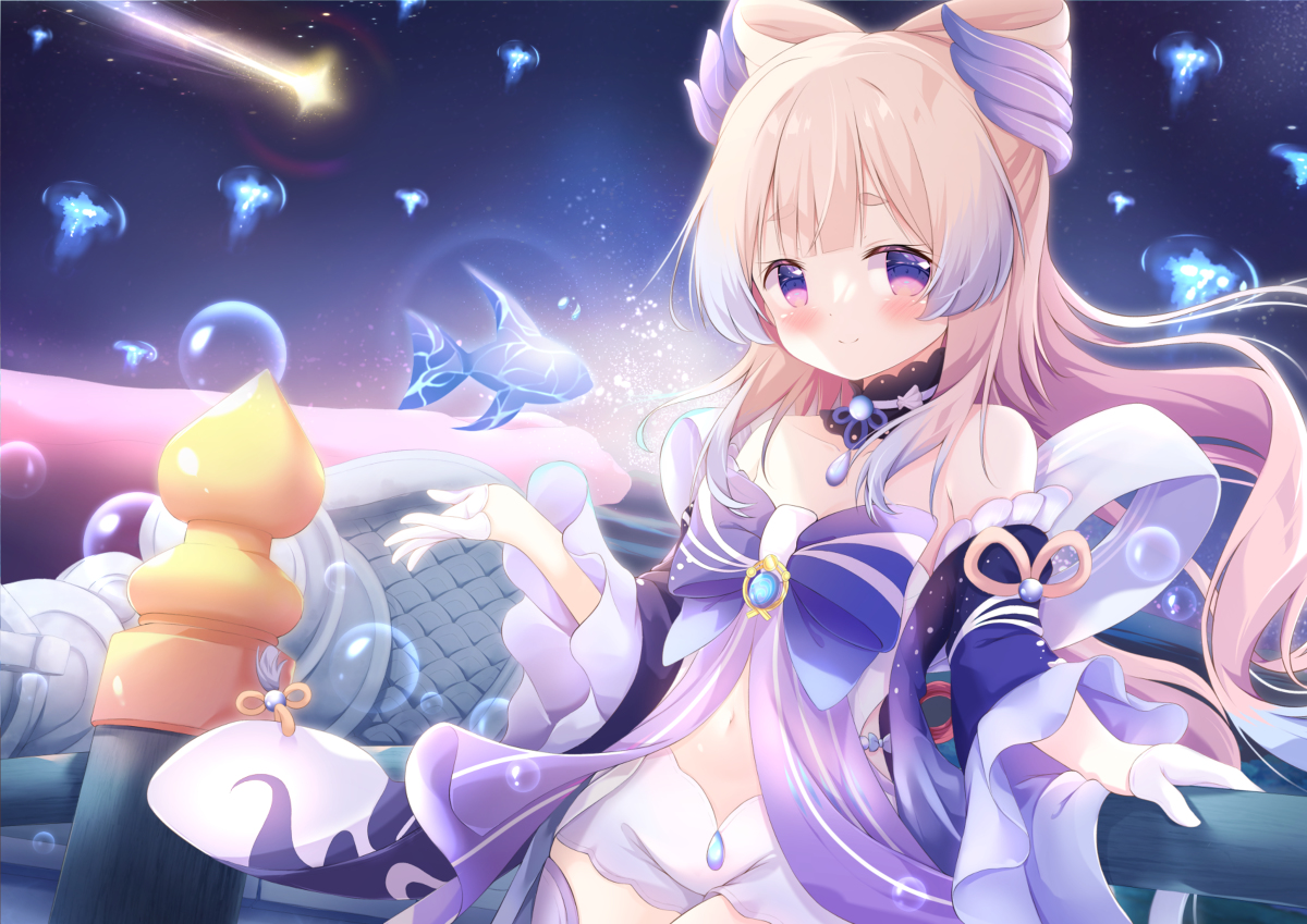 This is a pixiv picture whose title is Welcome to Sangonomiya.