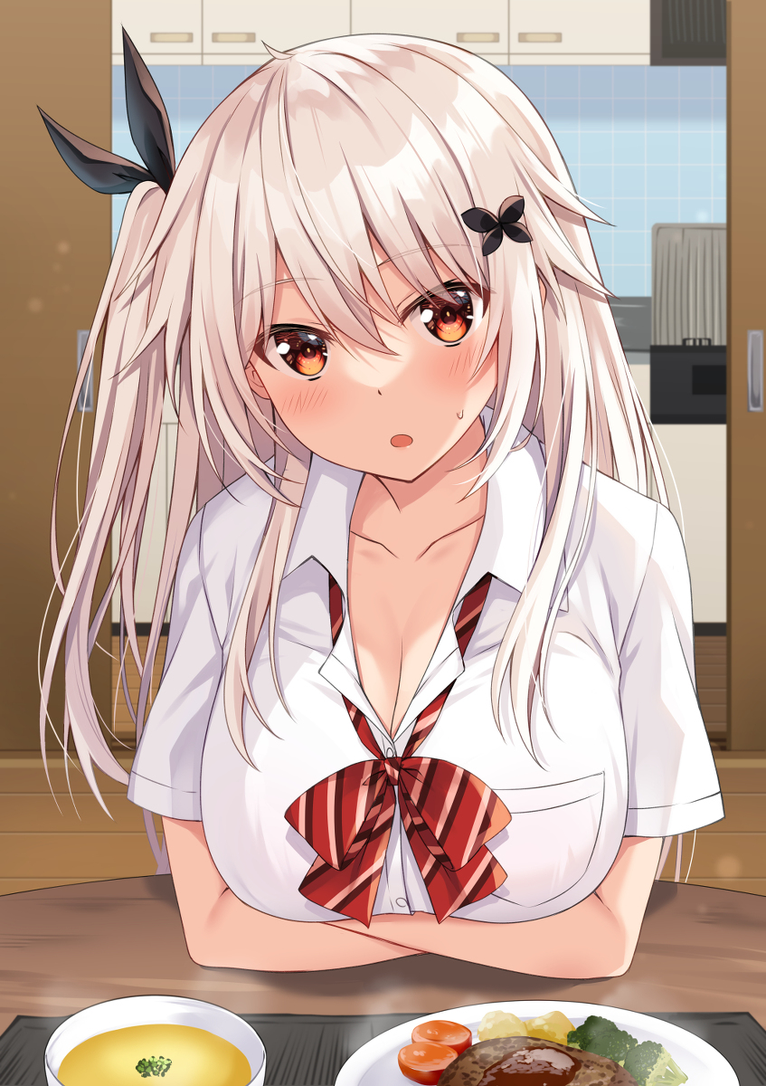 This is a pixiv picture whose title is 「どう？おいしい……？」.