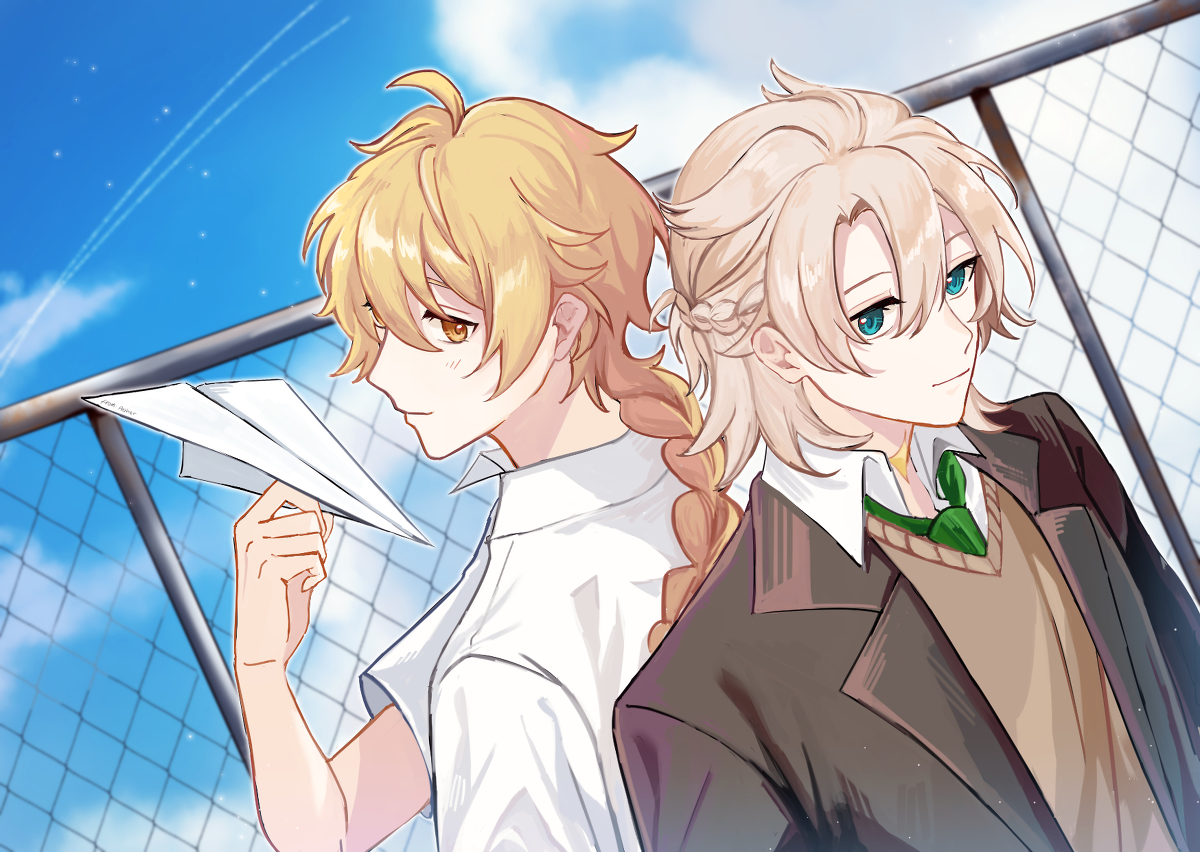 This is a pixiv picture whose title is Paper Plane.