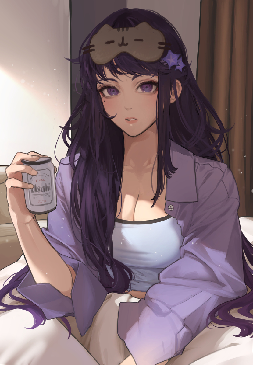 This is a pixiv picture whose title is Baal, except she's hungover.