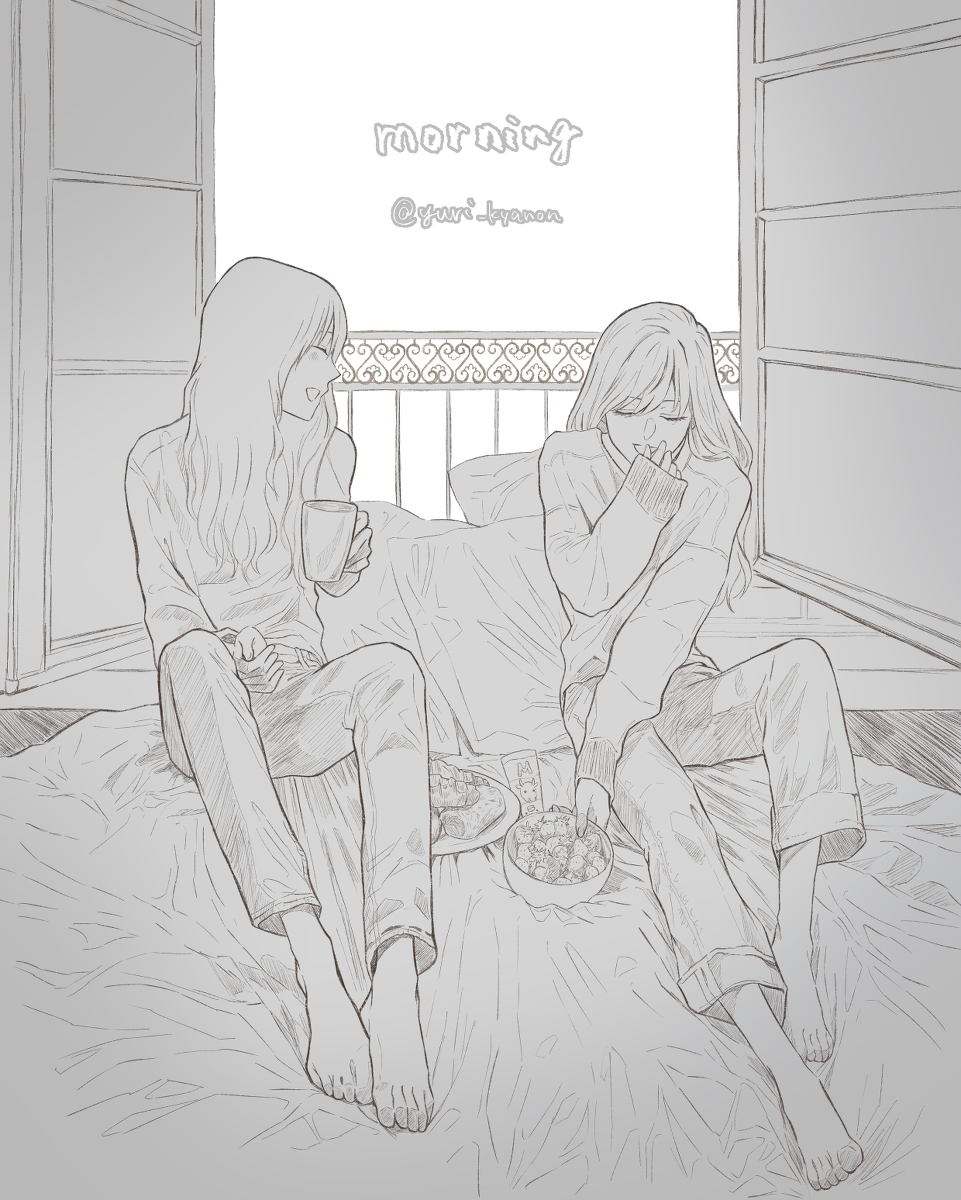 This is a pixiv picture whose title is 朝食.