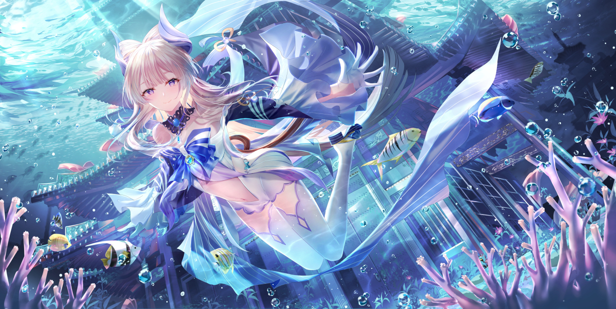 This is a pixiv picture whose title is 珊瑚宫心海.