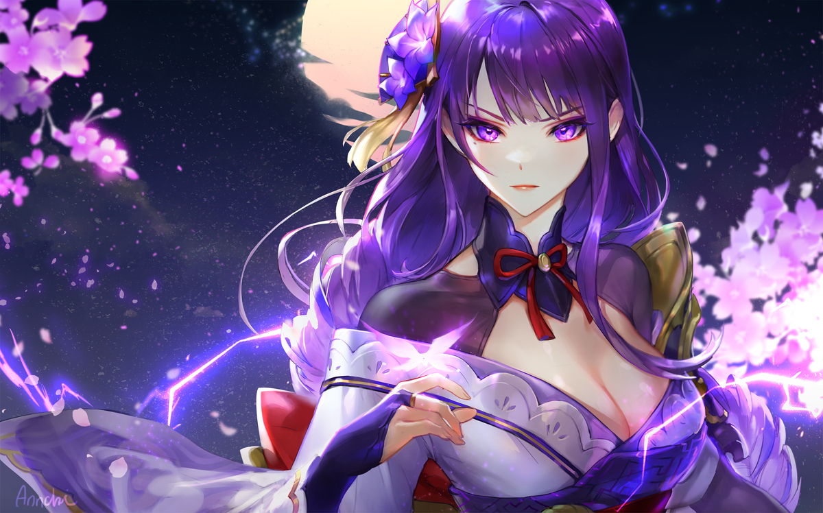 This is a pixiv picture whose title is Raiden Shougun.