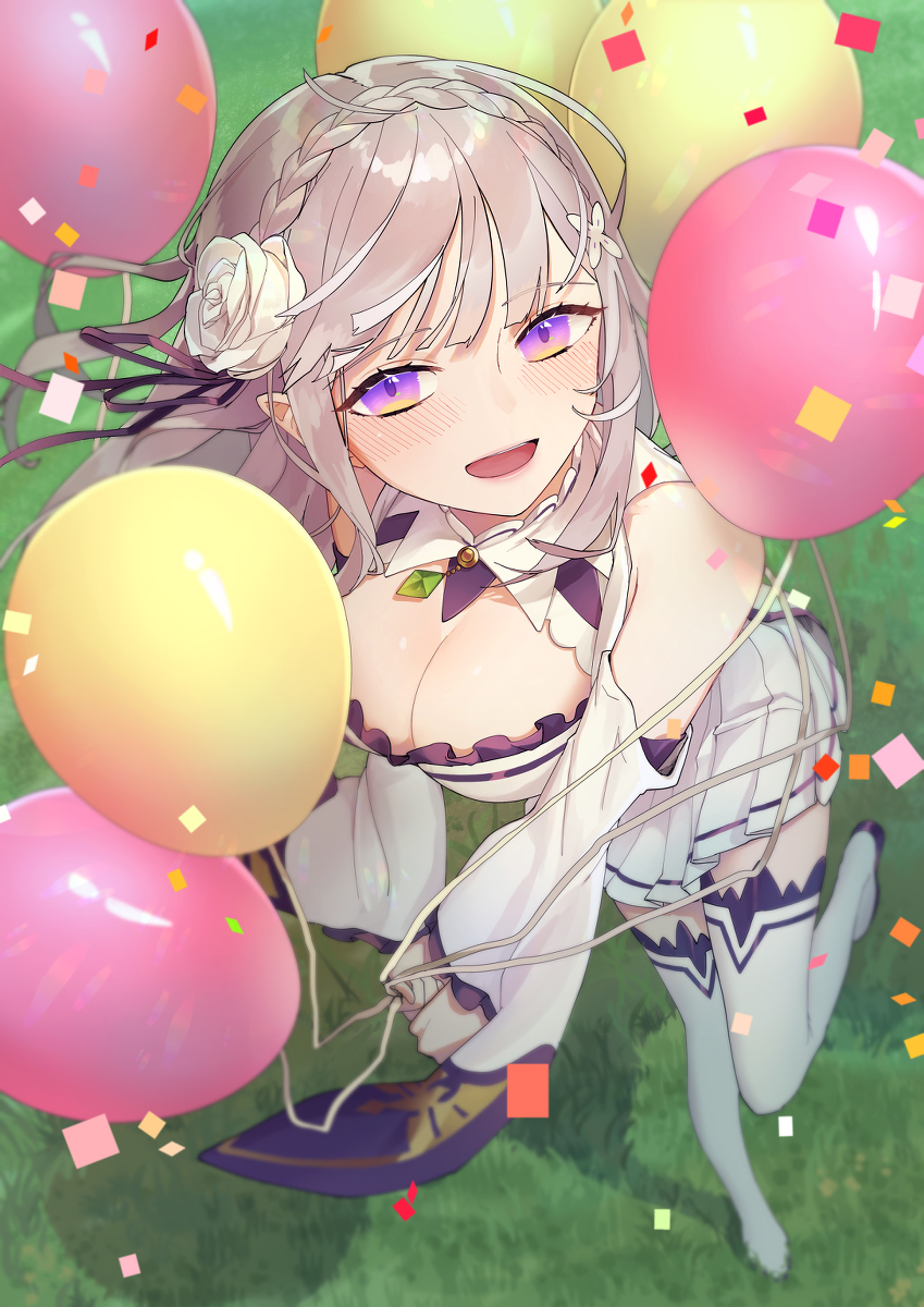 This is a pixiv picture whose title is エミリア生誕祭2021！.