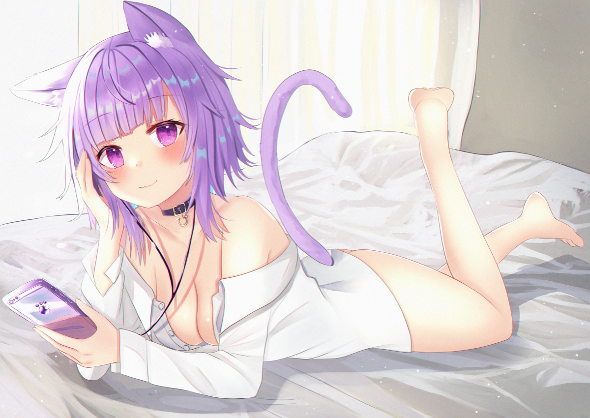 This is a pixiv picture whose title is 猫又おかゆ.