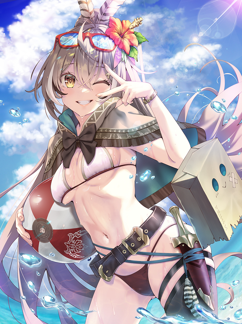This is a pixiv picture whose title is 水着ムメイさん.