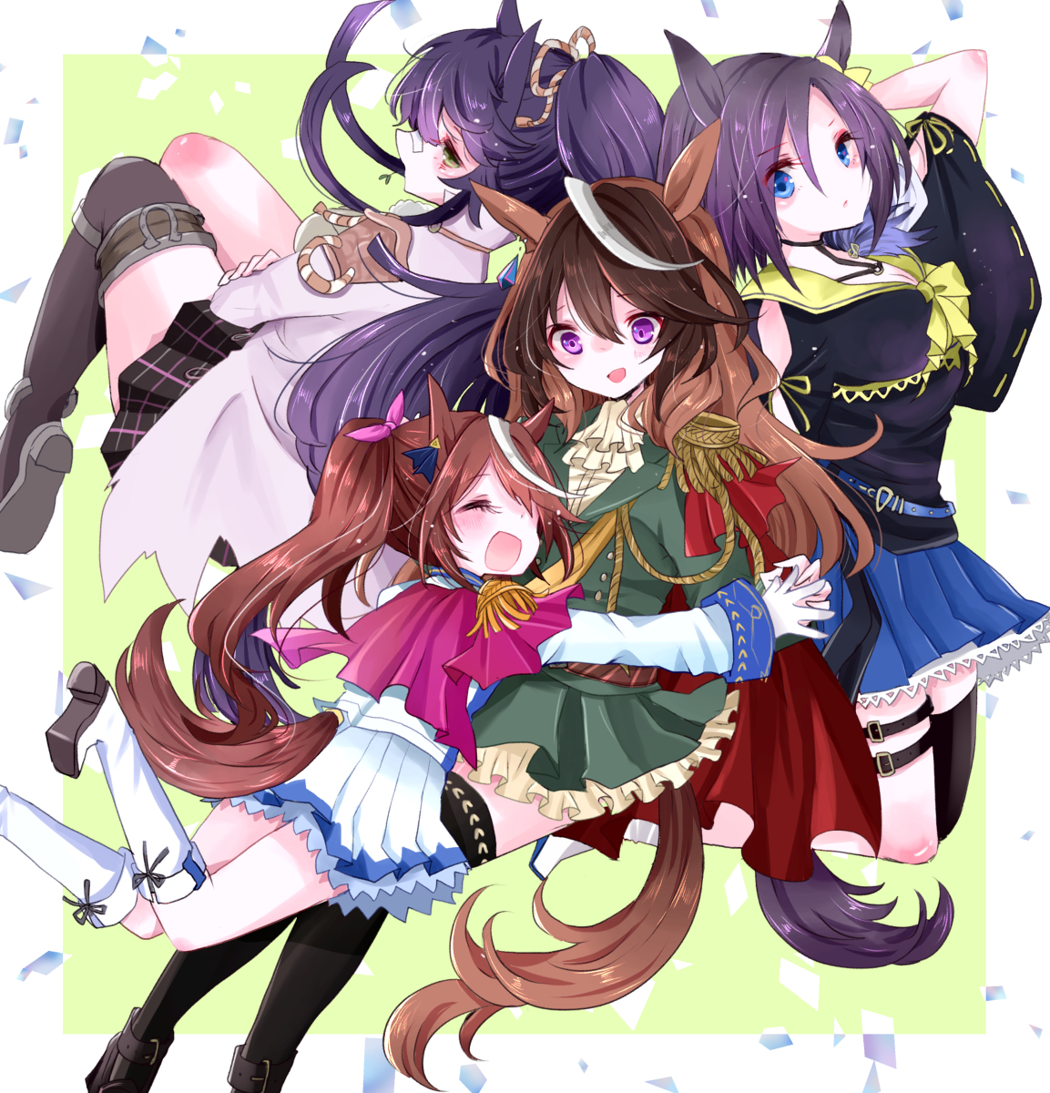 This is a pixiv picture whose title is 生徒会と帝王！.