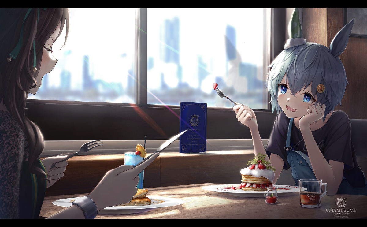 This is a pixiv picture whose title is 喫茶店デート☕.