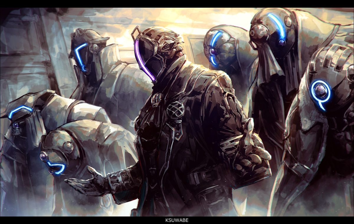 This is a pixiv picture whose title is ボンドルド＆祈手（アンブラハンズ）.