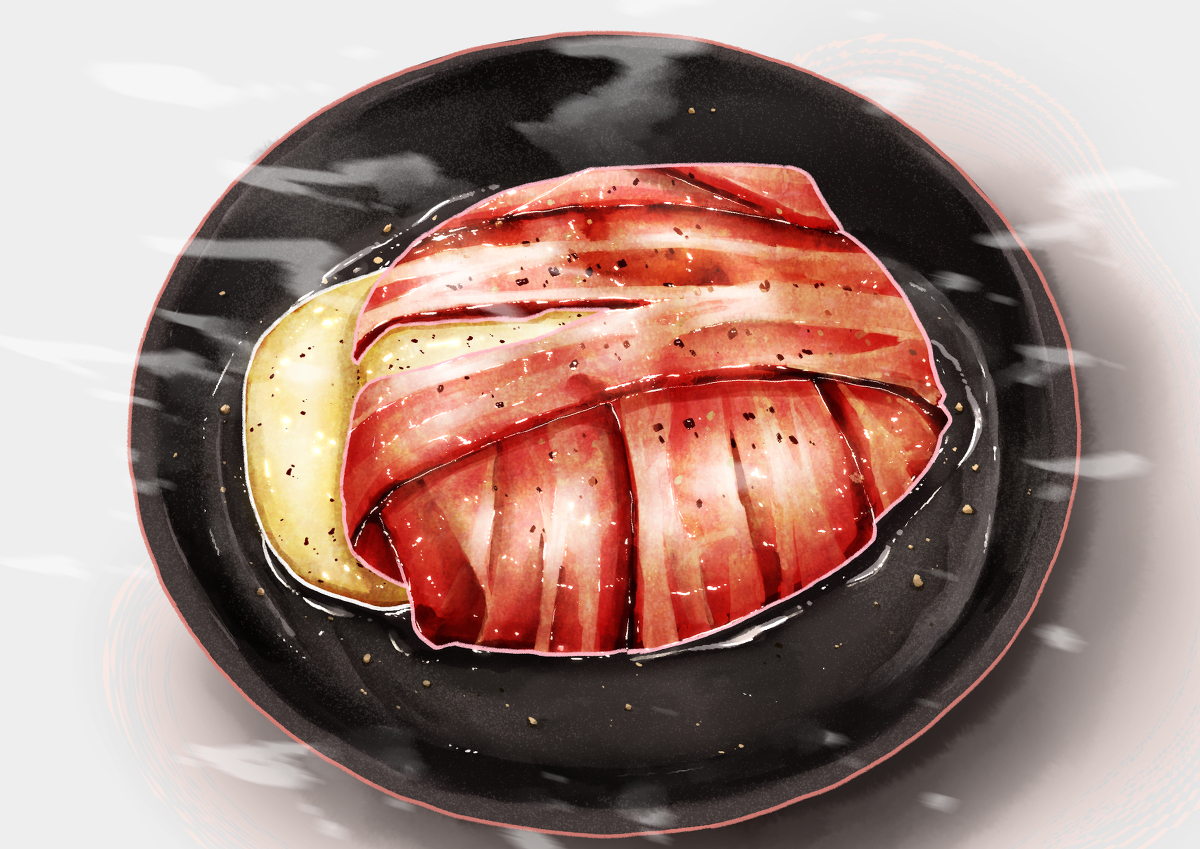 This is a pixiv picture whose title is ベーコンカマンベール.