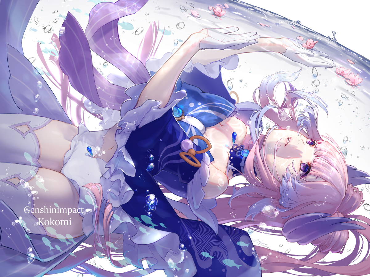 This is a pixiv picture whose title is 泡沫の花筏.