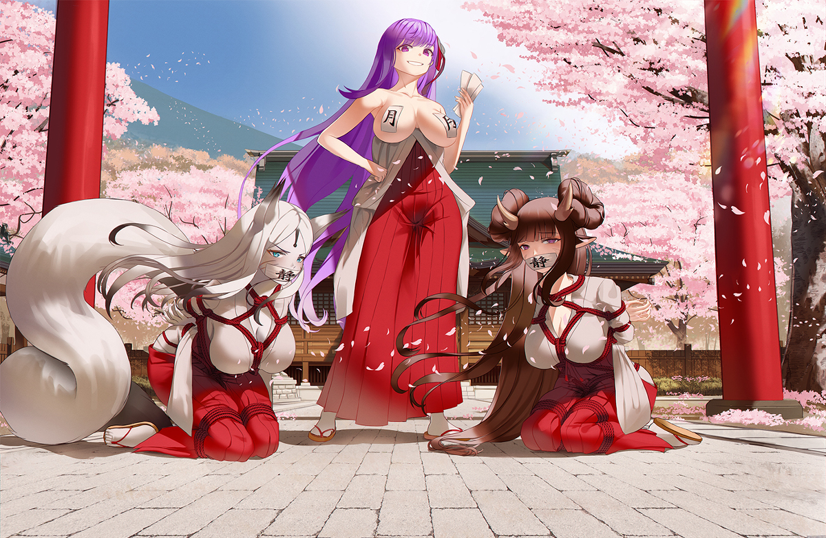 This is a pixiv picture whose title is [CM] BB Miko's Art Exhibition.