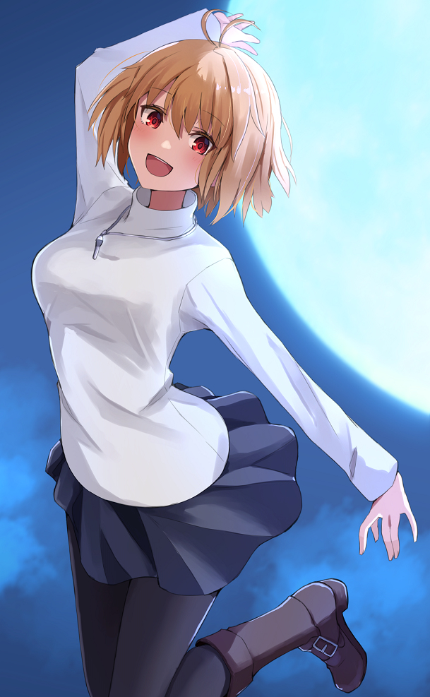 This is a pixiv picture whose title is 時には月を、月には愛を.