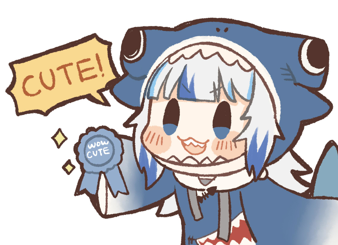 This is a pixiv picture whose title is cute!🦈✨.